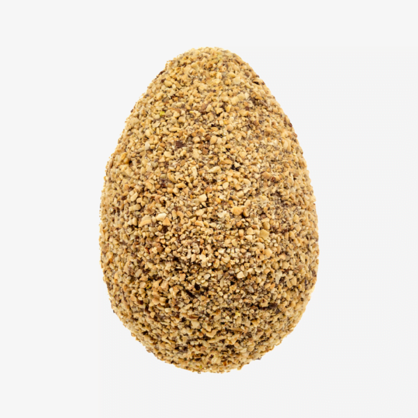 UOVO DI PASQUA ARTIGIANALE DI CIOCCOLATO AL LATTE E GRANELLA DI NOCCIOLE